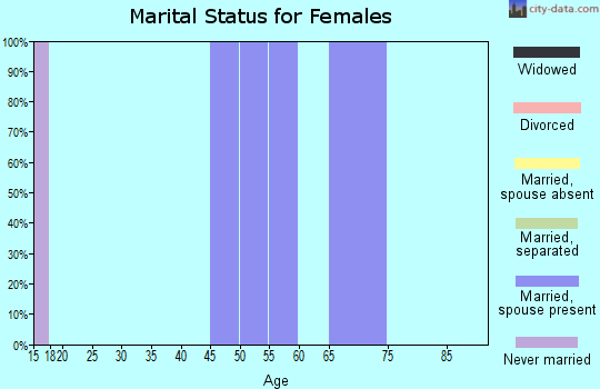 Zip code 80448 marital status for females