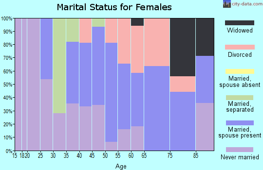 Zip code 80452 marital status for females