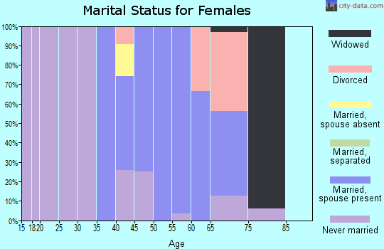 Zip code 80455 marital status for females