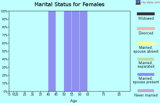 Zip code 80463 marital status for females
