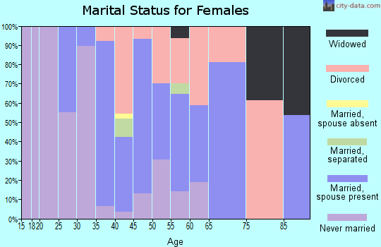 Zip code 80466 marital status for females