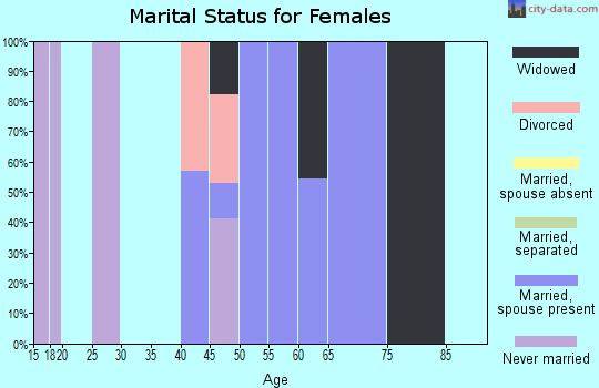 Zip code 80476 marital status for females