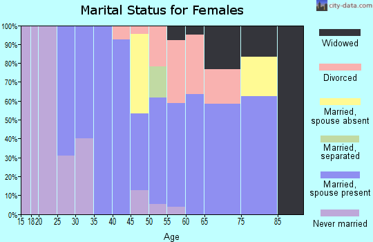Zip code 80480 marital status for females