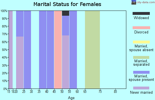Zip code 80520 marital status for females