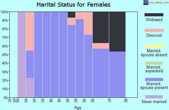 Zip code 80653 marital status for females