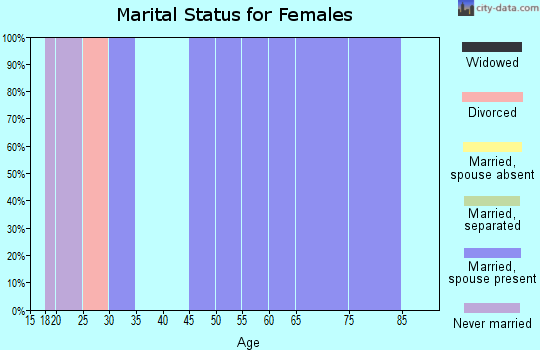 Zip code 80740 marital status for females