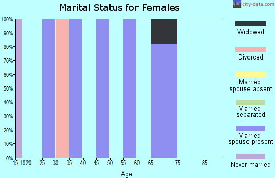 Zip code 80750 marital status for females