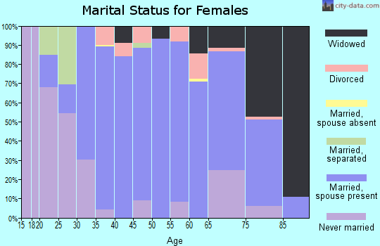 Zip code 80807 marital status for females