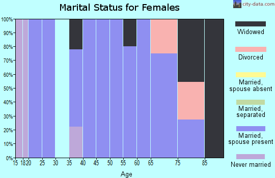 Zip code 80861 marital status for females