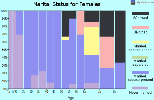 Zip code 81041 marital status for females