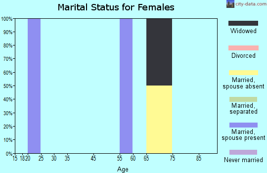 Zip code 81066 marital status for females