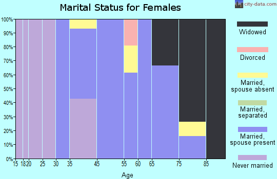 Zip code 81153 marital status for females