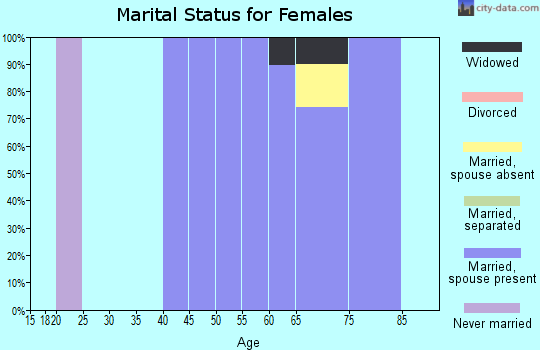 Zip code 81155 marital status for females