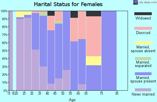 Zip code 81435 marital status for females