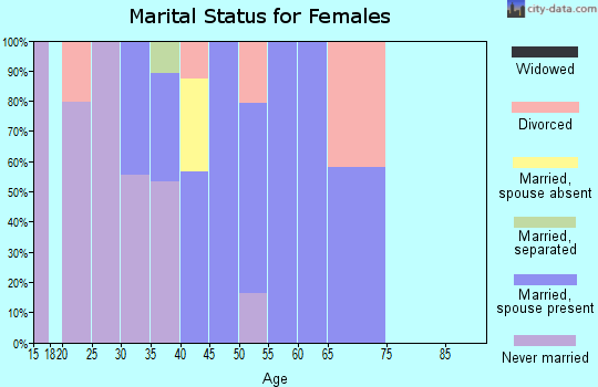 Zip code 81615 marital status for females
