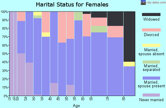 Zip code 81635 marital status for females