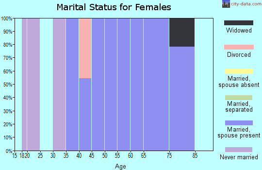 Zip code 81643 marital status for females