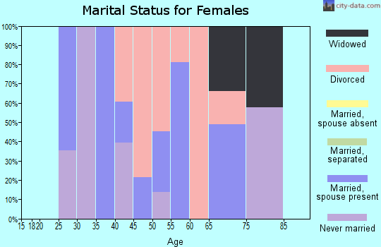 Zip code 81654 marital status for females