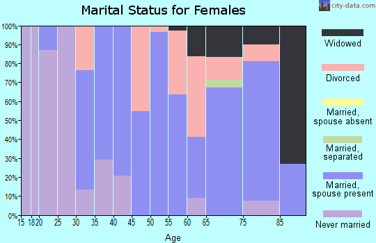 Zip code 82513 marital status for females