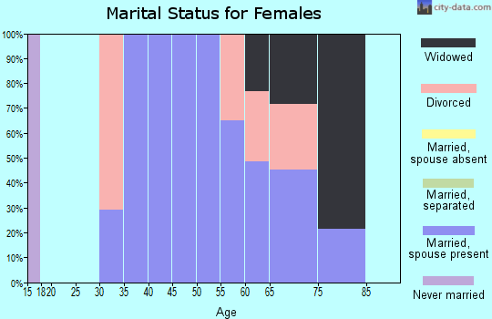 Zip code 82933 marital status for females