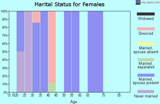 Zip code 82934 marital status for females