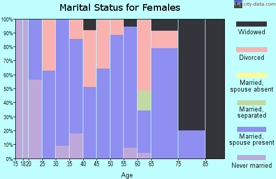 Zip code 82939 marital status for females