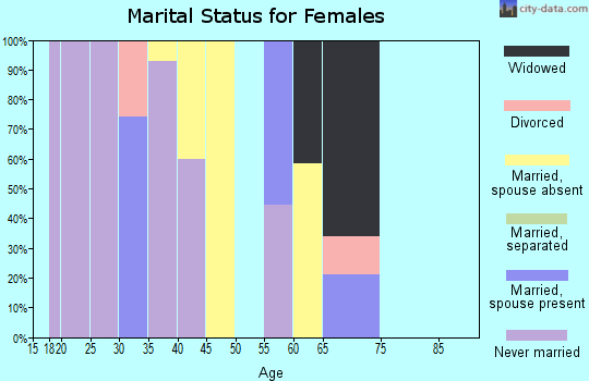 Zip code 83013 marital status for females