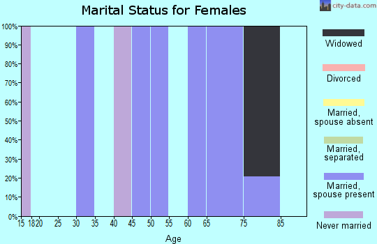 Zip code 83112 marital status for females