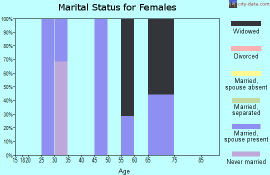 Zip code 83122 marital status for females
