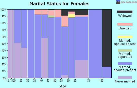 Zip code 83127 marital status for females