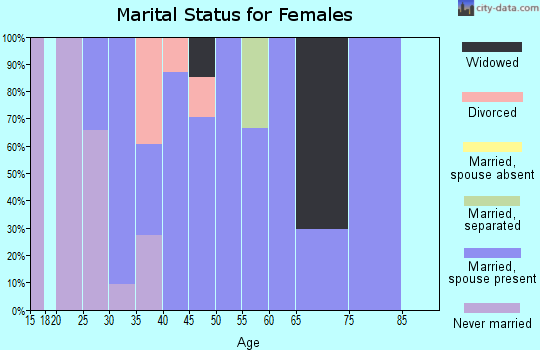 Zip code 83128 marital status for females