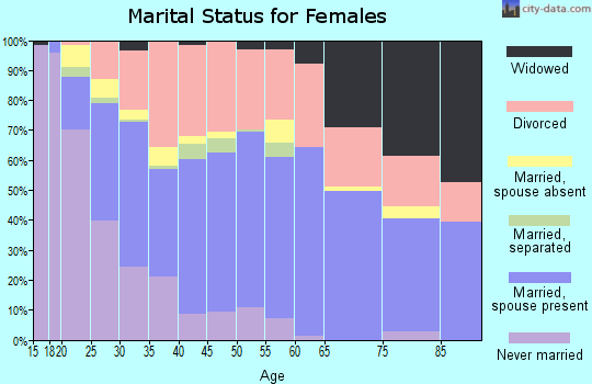 Zip code 83204 marital status for females