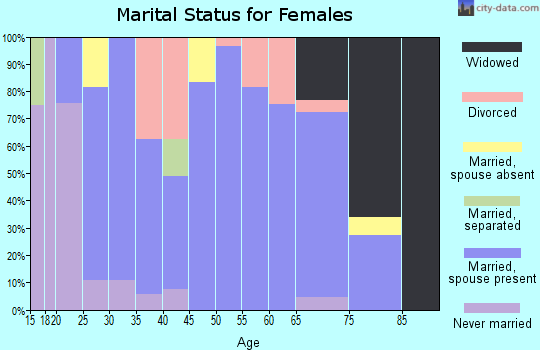 Zip code 83210 marital status for females