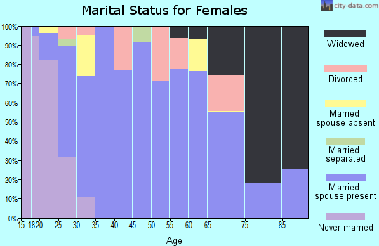 Zip code 83211 marital status for females