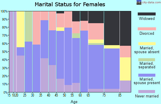 Zip code 83213 marital status for females