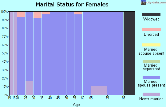 Zip code 83217 marital status for females