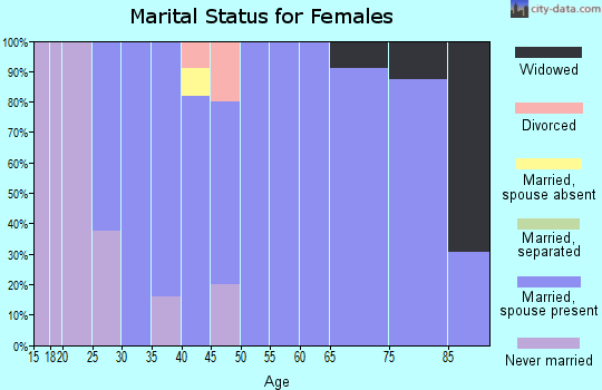 Zip code 83232 marital status for females