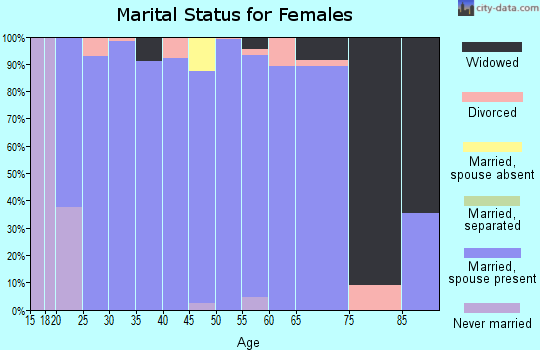 Zip code 83236 marital status for females