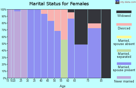 Zip code 83246 marital status for females