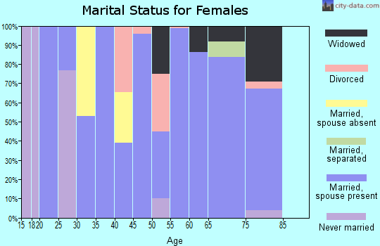 Zip code 83250 marital status for females
