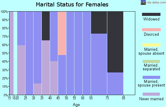 Zip code 83262 marital status for females