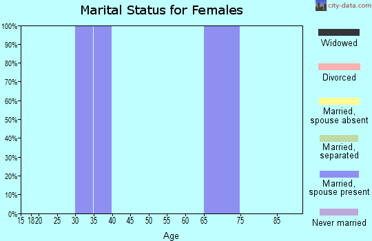 Zip code 83283 marital status for females