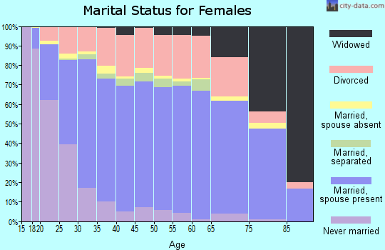 Zip code 83301 marital status for females