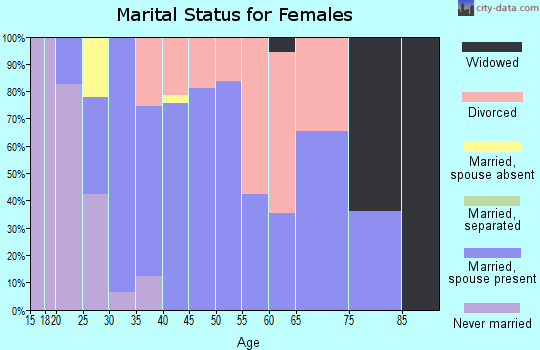 Zip code 83313 marital status for females