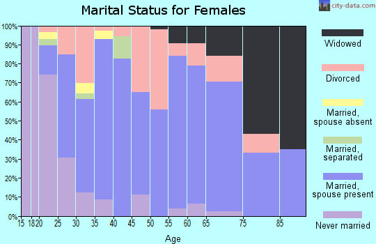 Zip code 83328 marital status for females
