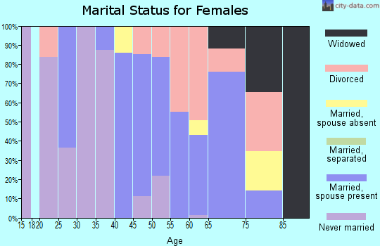 Zip code 83340 marital status for females