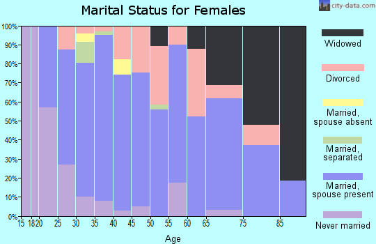 Zip code 83341 marital status for females
