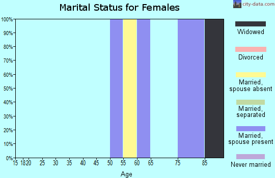 Zip code 83348 marital status for females