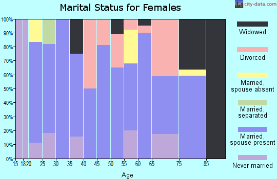 Zip code 83349 marital status for females