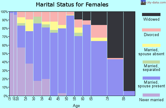 Zip code 83350 marital status for females